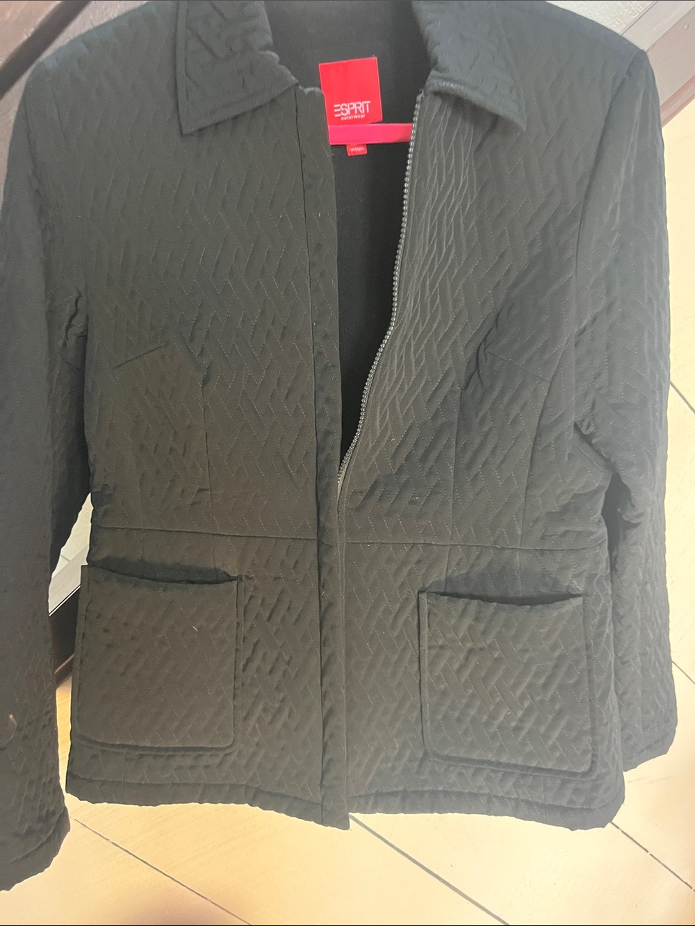 Esprit Black Quilted Blazer Jacket